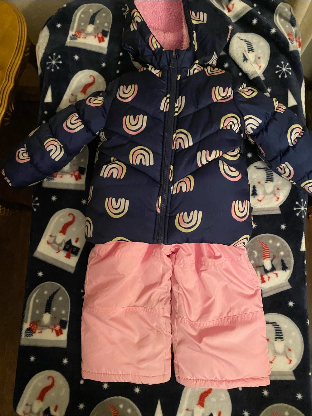 Toddler snow bib suit